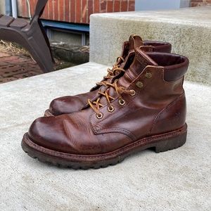 Frye brown leather Lakota plain toe boot